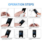 Digital Blood Pressure Monitor Wrist Tensiometer Electronic Sphygmomanometer Tonometer Or LCD Forehead Digital Thermometer