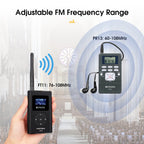 Retekess FT11 0.3W Wireless FM Broadcast Transmitter MP3 Portable for Church Car Meeting Support TF Card AUX Input