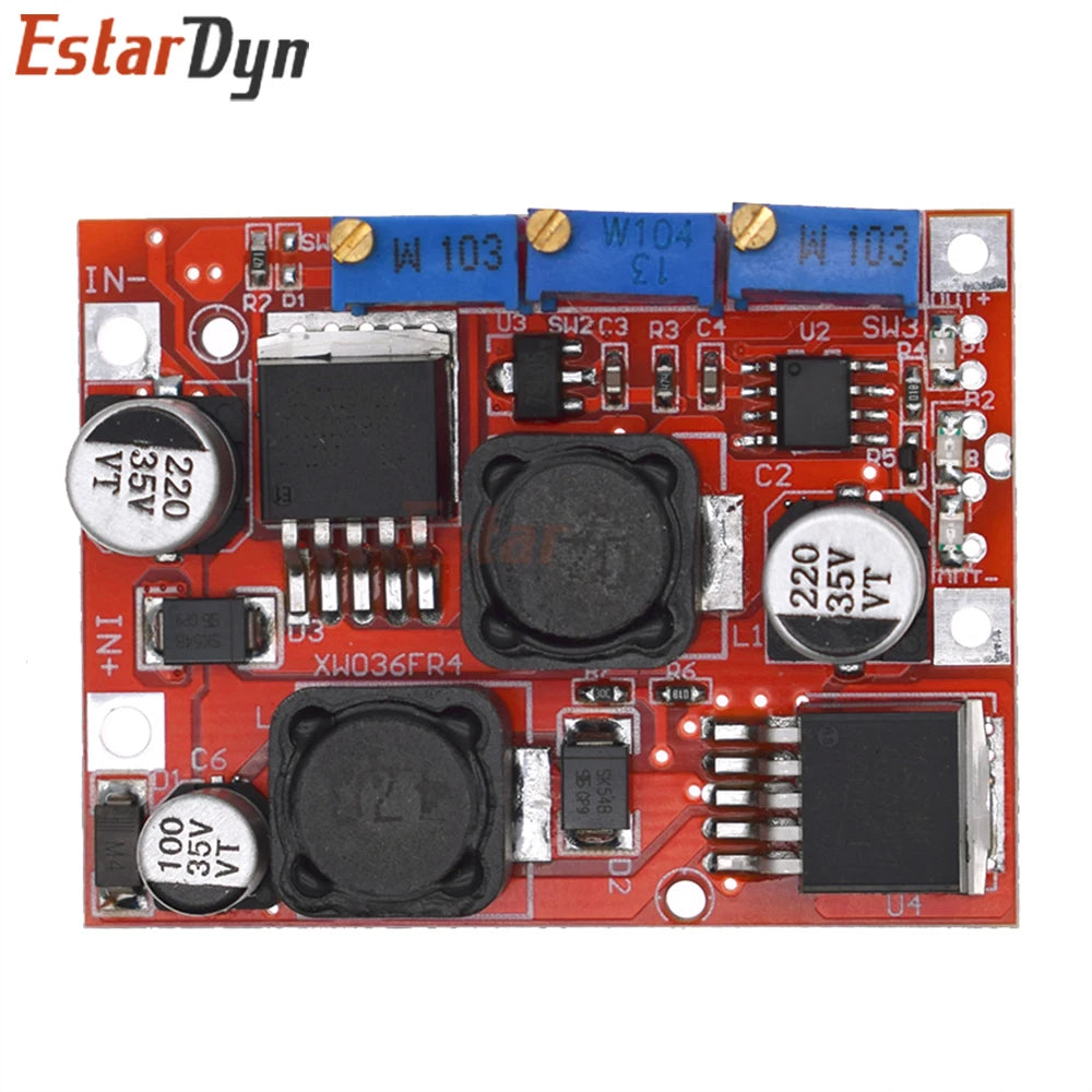 LM2596 LM2577 DC Auto Boost Buck Converter 4-35V to 1-25V 5V 12V 19V 24V 4A Step up / down voltage Regulator CC CV Charging