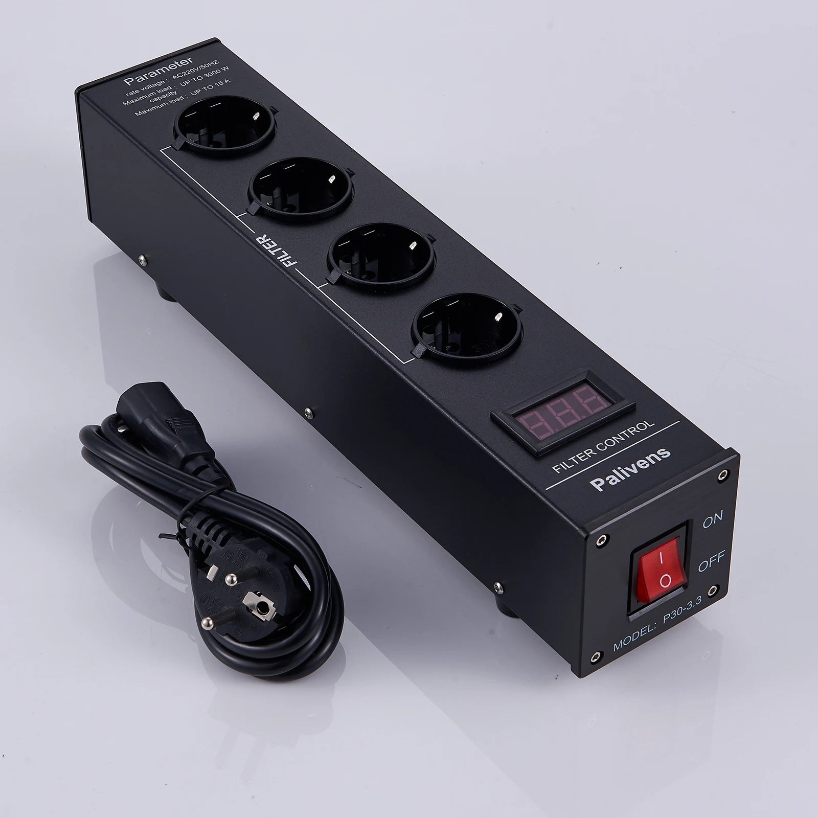 Pailvens power filter power board high fidelity isolation anti-interference filter socket, LCD screen surge protection model P30