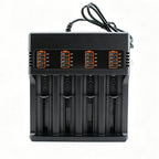 PHOMAX USB Charger 4 Slots Universal Smart Battery Charger Compatible with Multiple Sizes Including 18650 26650 18500 Batteries