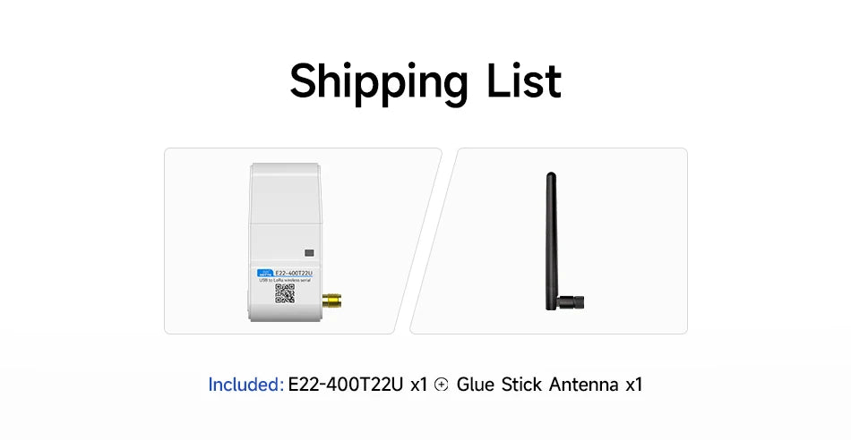 LoRa Module USB Interface 230/400/900MHz E22-230/400/900T22U 22dBm With Antenna RSSI LBT 5KM DIP Module CDSENT