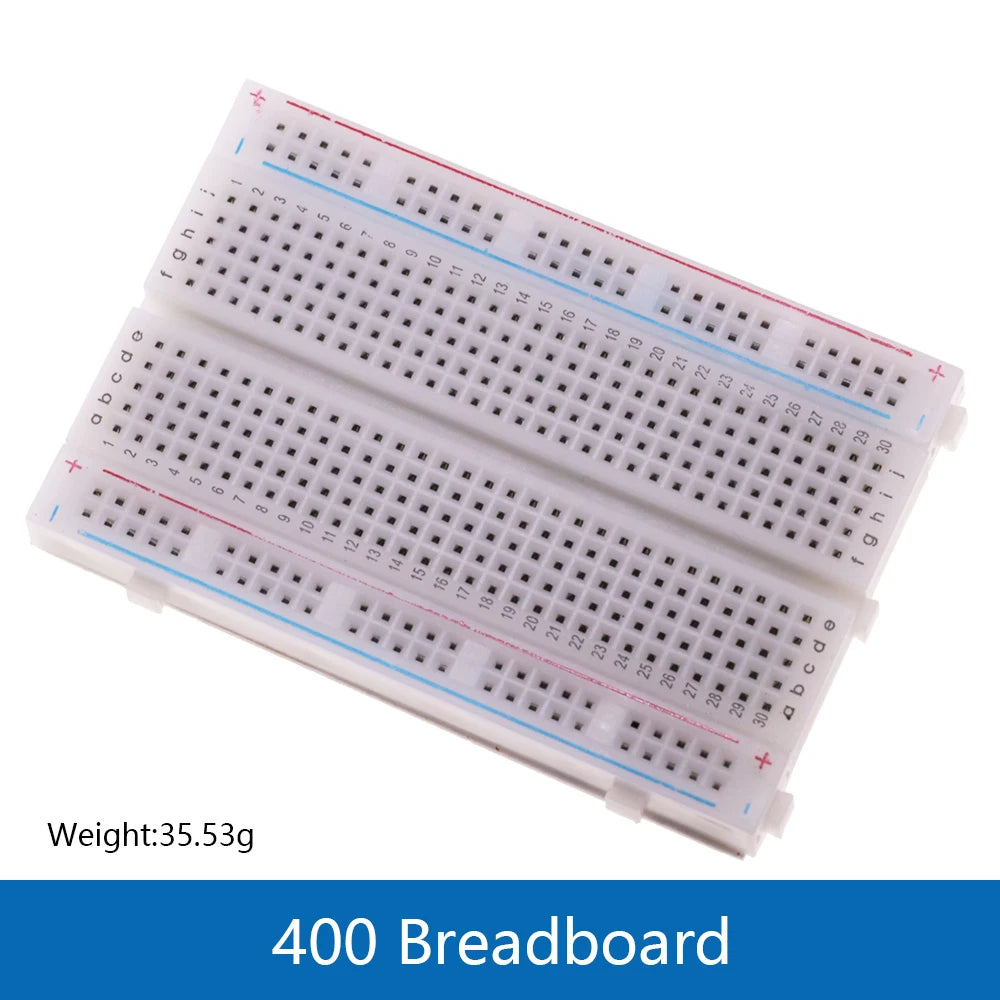 3.3V/5V MB-102 Breadboard power module+ 400 830 points Solderless Prototype Bread board kit +65 Flexible jumper wire