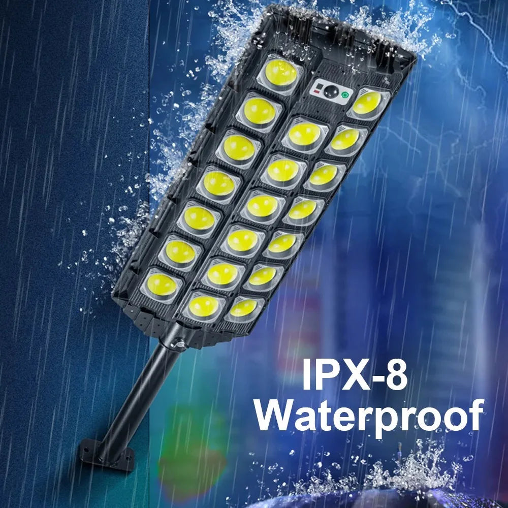 Powerful 150000W LED Solar Lights Outdoor Motion Sensor Solar Street Lamp Remote Control IPX67 Waterproof Street Garden Lantern