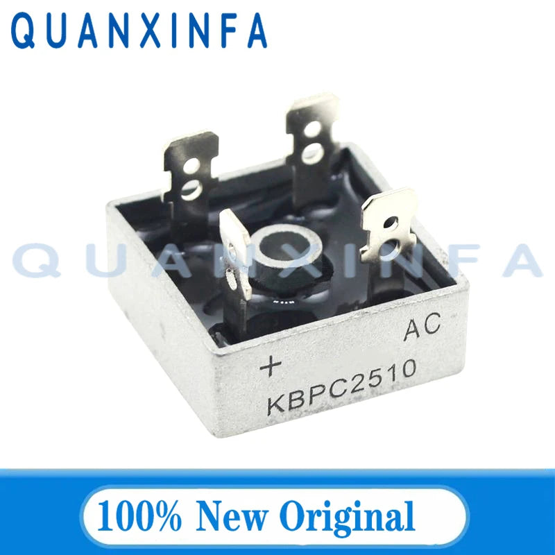 5PCS KBPC1510 KBPC1010 KBPC2506 KBPC2510 KBPC3510 KBPC5010 10A/15A/25A/35A/50A Rectifier bridge 1000V Bridge stack