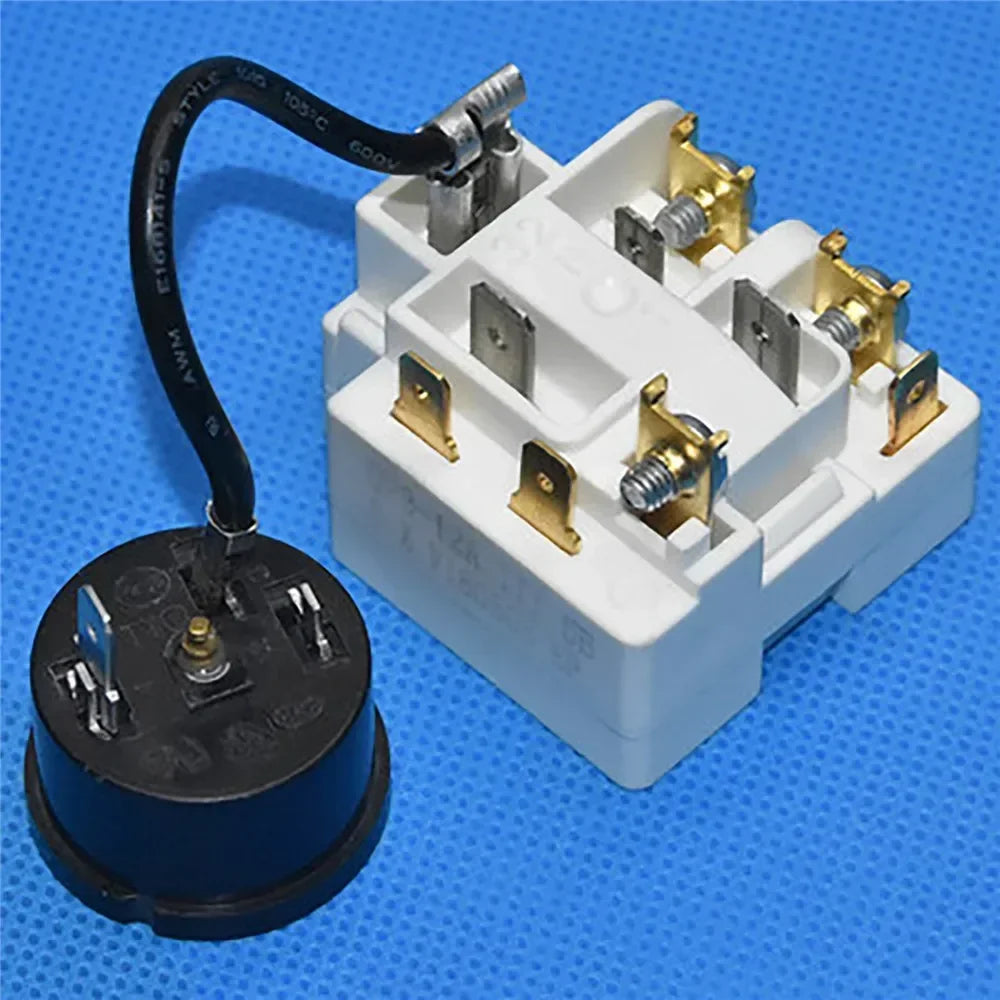 Refrigerator Parts QP3-12A Compressor Overload Starter Protector PTC and 4uf Capacitor For Haier Replacement Fridge