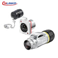 CNLINKO Panel Mount IP68 RJ45 Connector M24 Metal Shell Waterproof Ethernet Port for Industrial Device & Network Cabinet