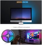 1m USB LED Strip Lights 60LEDs/m RGB Tape SMD 2835 With Remote Control Flexible Tape Diode Ribbon TV Backlight Room Decor