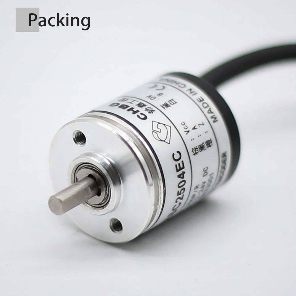 Cloweit 25mm Incremental Encoder 4mm Shaft Rotary  100 200 360 400 500 600 800 PPR 5-24VDC E6A2-CWZSE Automation Sensor Switches