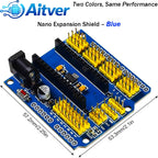 Nano Expansion Shield I/O Extension Board for Arduino Nano V3.0 Prototype Module – Blue/Red