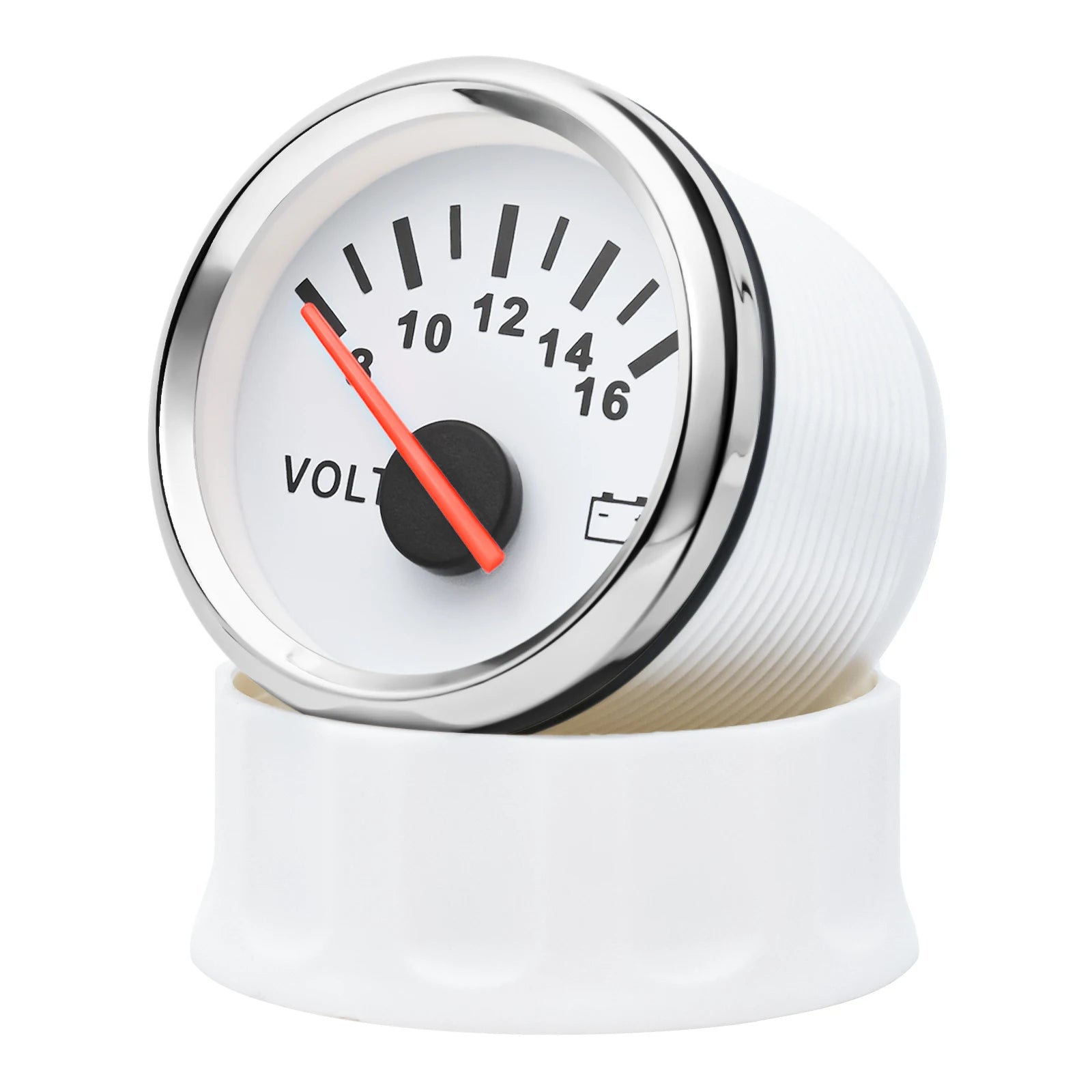 52mm Volt Gauge Marine Auto Voltmeter Universal 8-16V Waterproof Gauge Car Boat Instrument Red Backlight 12V Car Voltage Gauge