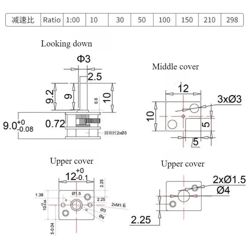 N20 Reduction Motor, N30 Micro Reduction Motor, 12MM Gear Reduction Box, 15BY Stepper Motor
