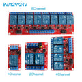 1/2/4/8 Channel High/Low Level Trigger Relay Module 5V12V24V Ome Intelligent Control Module with Optocoupler Isolation Output