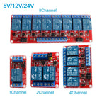 1/2/4/8 Channel High/Low Level Trigger Relay Module 5V12V24V Ome Intelligent Control Module with Optocoupler Isolation Output
