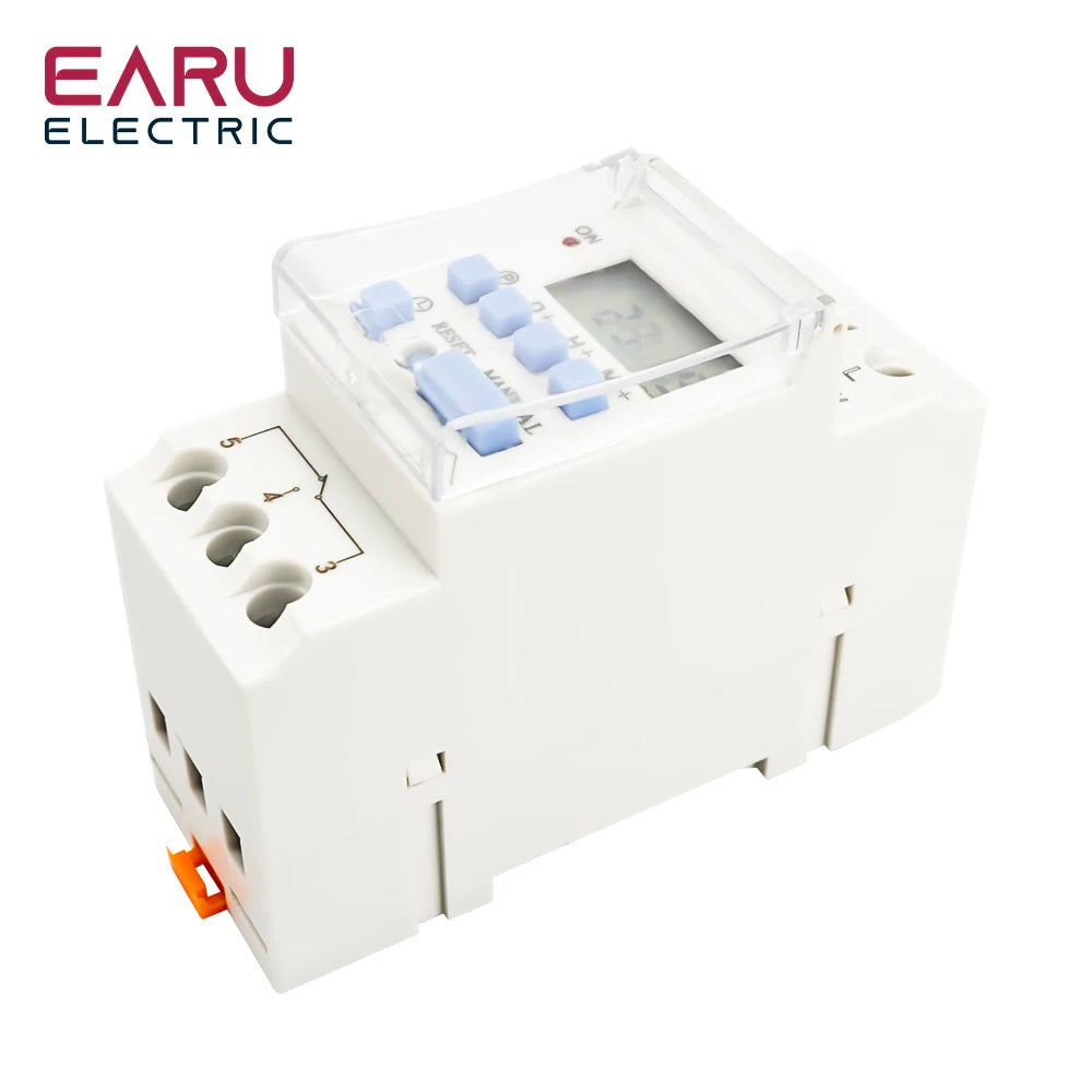 AC 220V 230V 110V DC 12V 24V 48V 15A 30A THC15A Din Rail Weekly 7 Days Programmable Digital Time Switch Relay Timer Controller