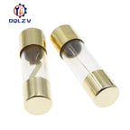 5Pcs Gold Plated Glass AGU Fuse Fuses Pack Car Audio Amp Amplifier 10A 15A 20A 25A 30A 40A 50A 60A 70A 80A 100A Car Fuse