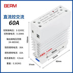 Solid State Relay With Heatsink 40DA Rail-Mount Integrated SSR Module Single-Phase Small 25A DC Control AC 10AA 25AA 40AA 60AA