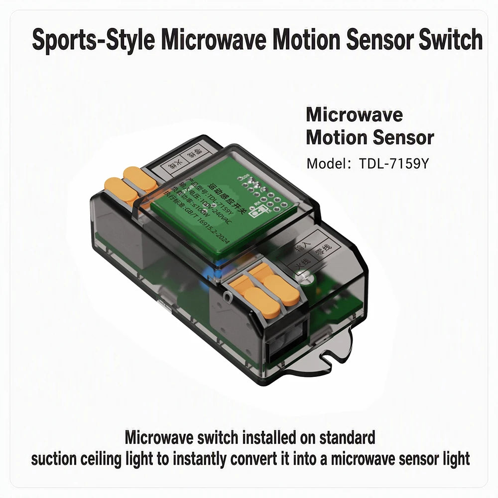 Ac 110v-220v Human Presence Sensor Switch 24ghz Microwave Radar Controller Detection Micro-motion Intelligent Sensor Switch