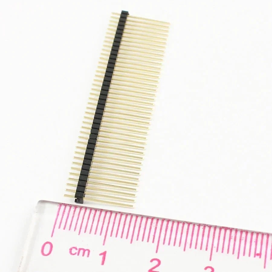 10pcs 1.27mm Long Pin L11/12/14mm 1x40p 1x50p 2x50p 0.05" Straight Single/ Dual Row Gold PCB Male Pin Header Strip Jumper
