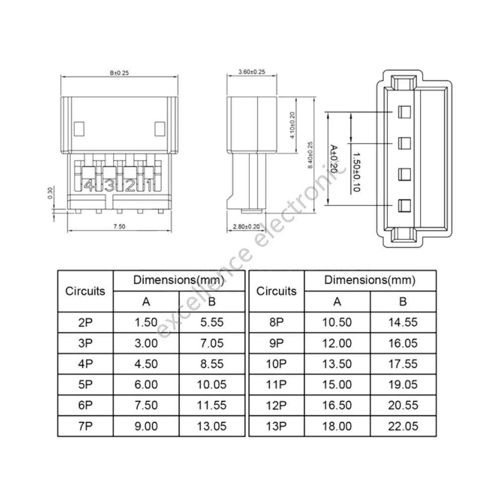 5 Sets JST ZH 1.5mm Pitch Wire-to-Wire Connector Kit 2P 3P 4P 5P 6P Male & Female Crimp Terminals Air Docking Plug