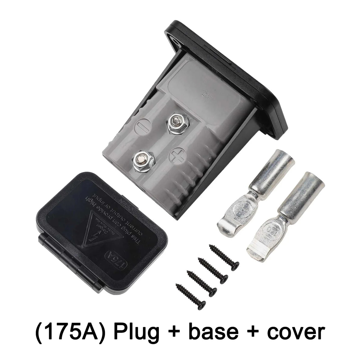 Fixed Base For Anderson Connector For Electric Vehicle Charging, PC Flame Retardant Shell, 50A 120A 175A Rated Current, 600V