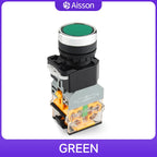 LA38-11D with Light Push Button Switch NO NC Momentary Latching DC 12V 24V AC 220V 380V LED Indicators