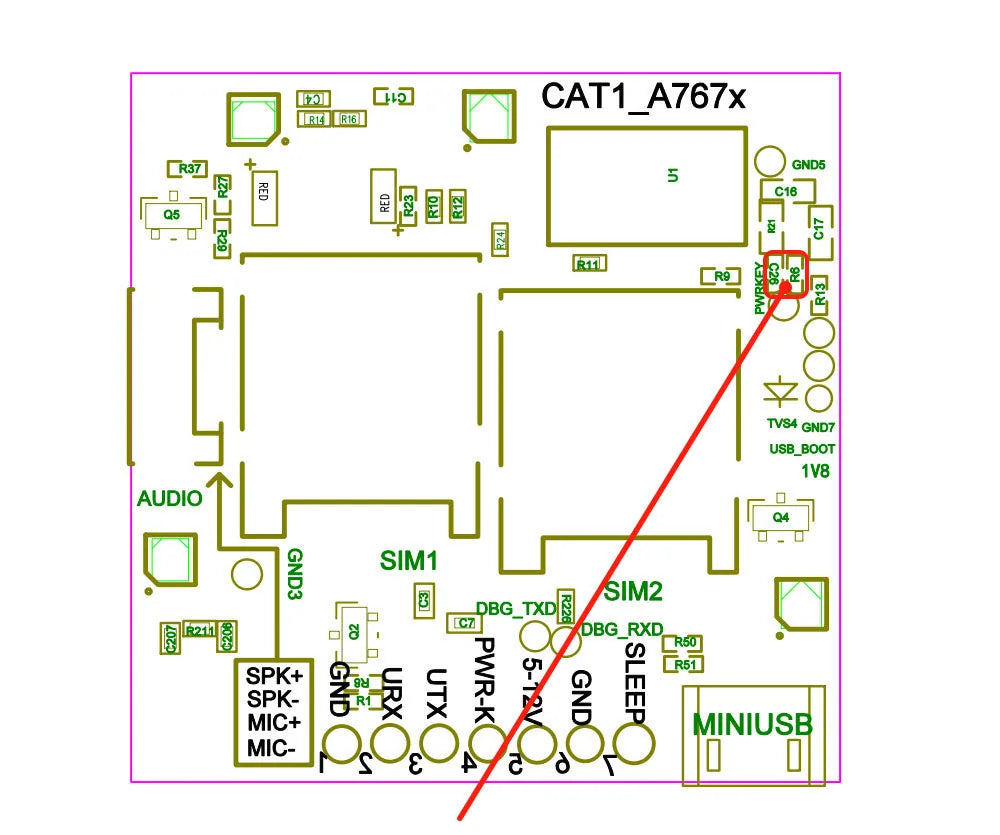 SIM7670G SIM7672G Development Core Board 4G+GNSS LTE CAT1 Module Global Bands Breakout Kit with Antenna Support LTE-FDD/LTE-TDD