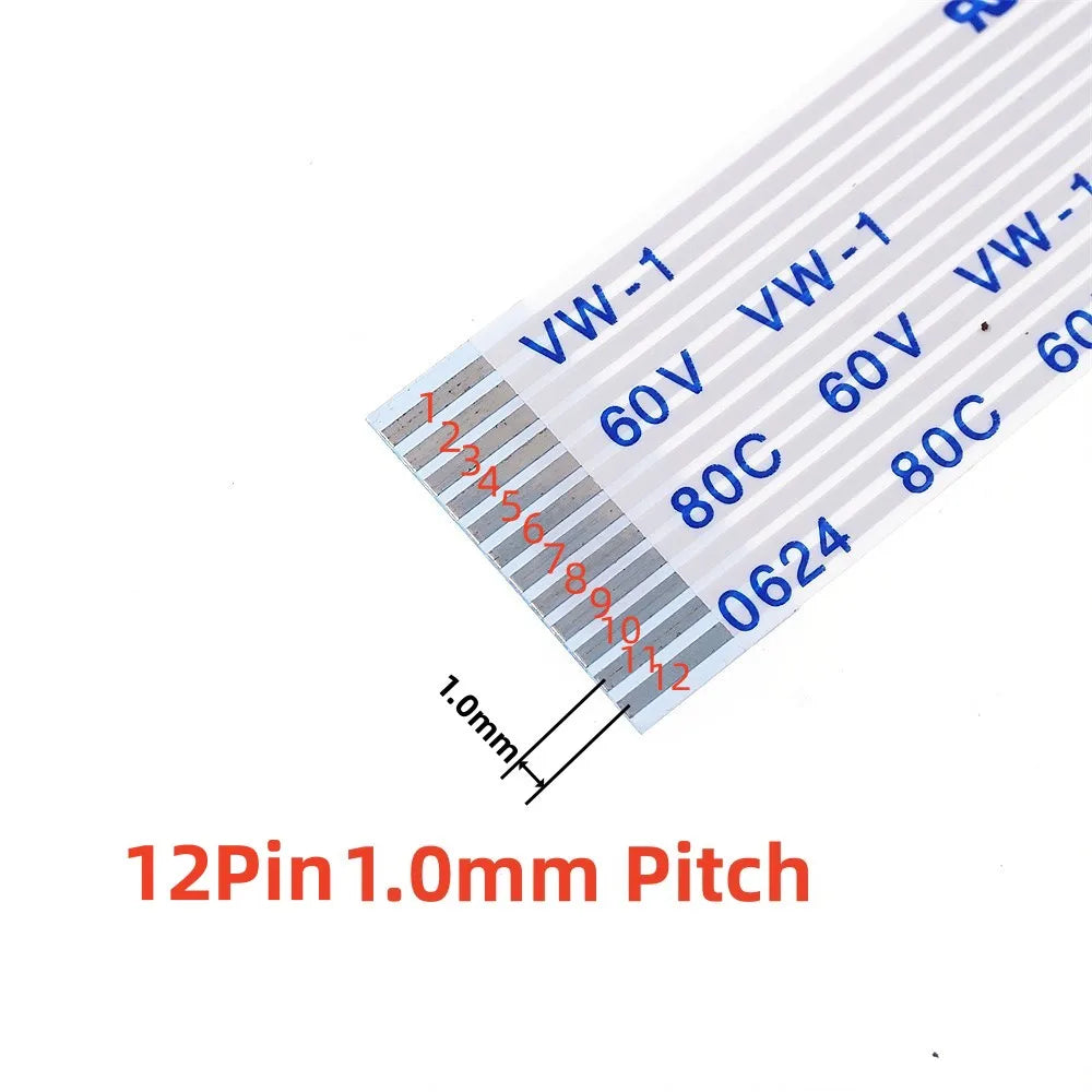 10 100 PCS 1.0 MM PITCH FFC FPC Ribbon Flexible Flat CABLE  4 5 6 8 10 12 14 15 16 20 26 30 34 40 Pin Same Opposite Contact Side