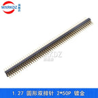 1x40P 1.27mm 2.0mm 2.54mm Round Hole Male Tin Gold Female Pin Header Single Row 0.1" Breakable PCB IC Crystal Transistor Socket