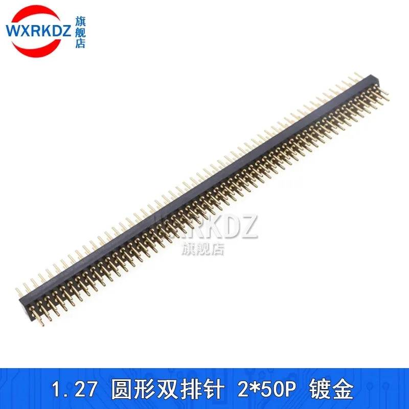 1x40P 1.27mm 2.0mm 2.54mm Round Hole Male Tin Gold Female Pin Header Single Row 0.1" Breakable PCB IC Crystal Transistor Socket