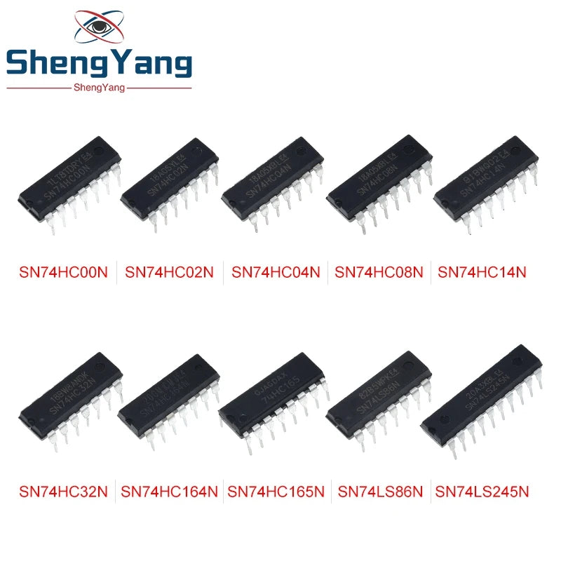 10PCS SN74HC00N SN74HC02N SN74HC04N TZT SN74HC08N SN74HC14N SN74HC32N SN74HC164N SN74HC165N SN74LS86N SN74LS245N Power module