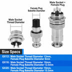 5/10Set GX12 GX16 GX20 Aviation Connector 2 3 4 5 6 7 8 9 10 12 14 15 Pin Docking Fixing Circular Metal Male Female Plug Socket
