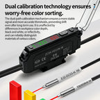 Intelligent Digital Display Fiber Optic Amplifier Sensor for Long and Short Distance Diffuse Reflection Induction Photoelectric
