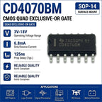 (10 pcs) CD4070BE DIP-14/CD4070BM SOP-14 CD4070 XOR Gate Quad 2-Input CMOS 3V-18V