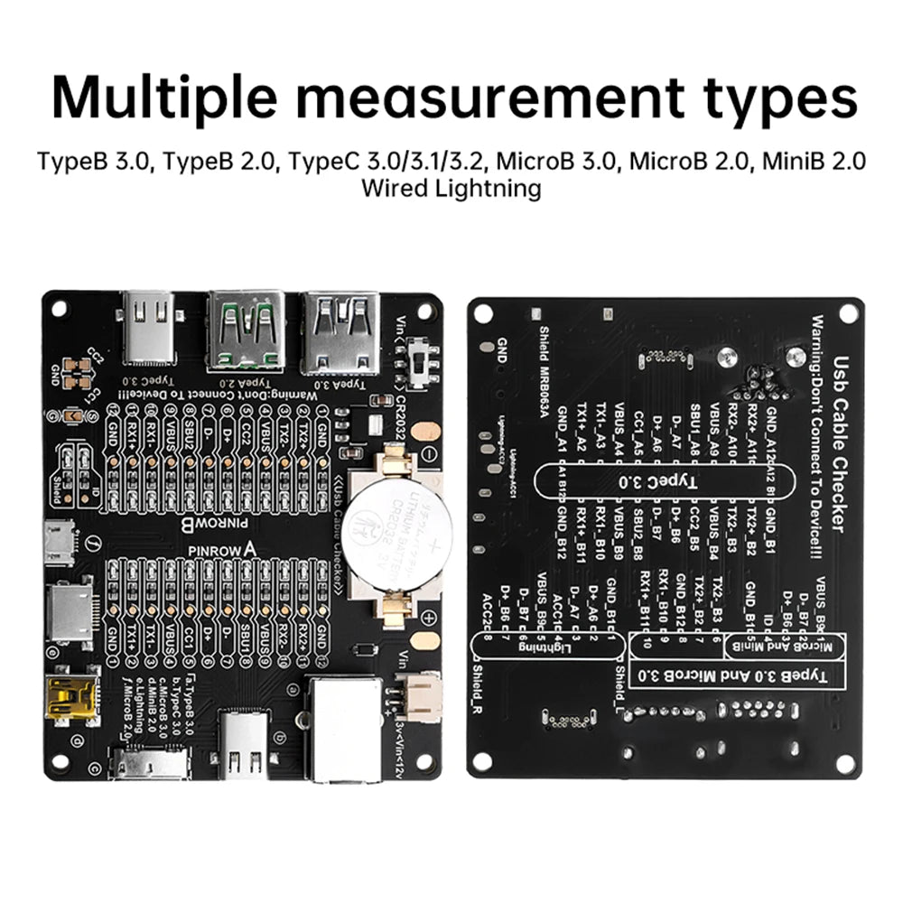 DT3 ON-OFF Data Cable Detection Board For iPhone Android Data Cable Type-C Micro Lightning Data Switching Test Board