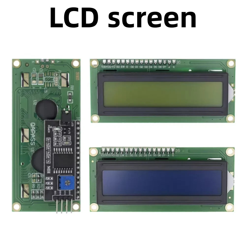 1PCS,1602 I2C LCD Module Blue / Yellow Green Screen 16x2 Character LCD Display 5V PCF8574 PCF8574T IIC Adapter Llate for Arduino