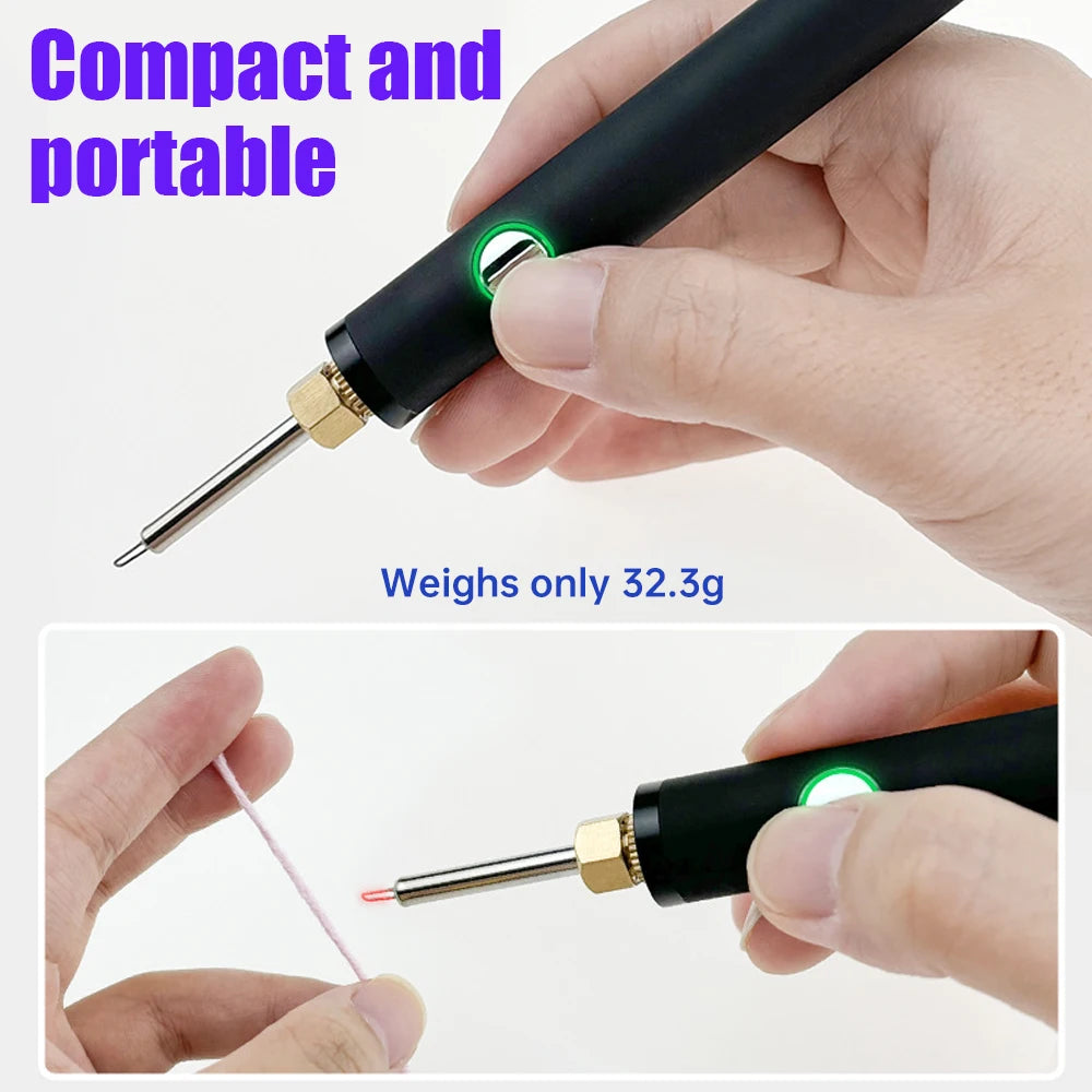 650mAh LED Digital Display 510 Interface Electric Soldering Iron Power Supply USB Battery Wireless Soldering Iron Accessories