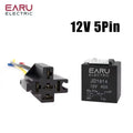 Waterproof Automotive Relay 12V 24V 4pin 5pin 4P 5P 40A Car Relay With Black Red Copper Terminal Auto Relay With Relay Socket