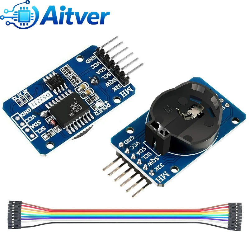 DS3231 AT24C32 IIC RTC Real Time Clock Module High Accuracy Memory Module with Dupont Cable for Arduino Raspberry Pi DIY Electro