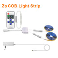 AC220V To DC 12V COB LED Strip Lights for Kitchen Home Decor Cabinet Lamp with Dimming Remote Controller led tiras de luces -EU