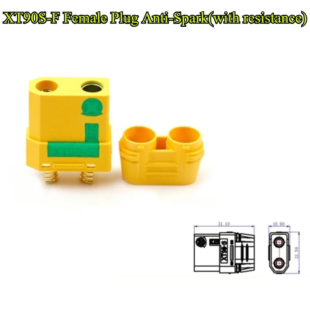 1/2/3/5Pcs XT90S Anti Spark Connector Amass XT90-S XT90H-M Plug Connector Anti-Spark Male Female Adapter For RC Car Lipo Battery
