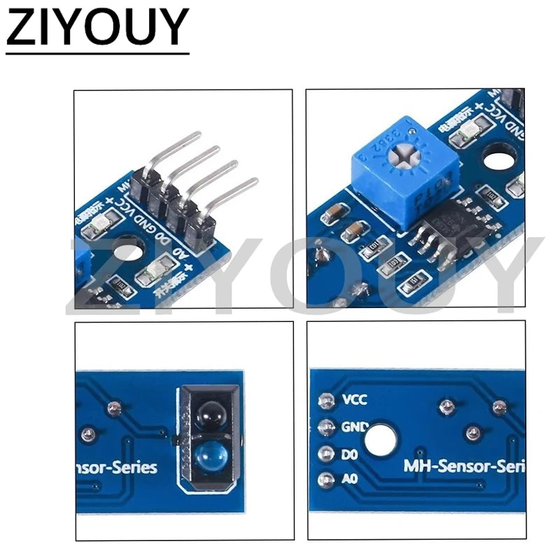 5-10PCS TCRT5000 IR Photoelectric Switch Sensor Line Track Module Infrared Obstacle Avoidance For Arduino DIY