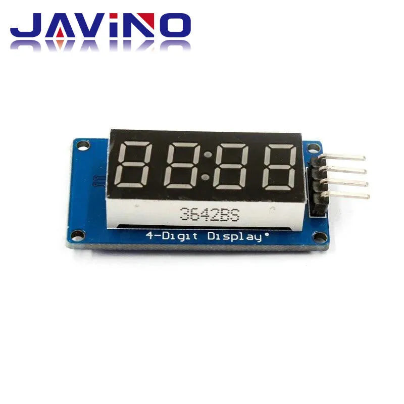TM1637 4 Bits Digital LED Display Module For Arduino 7 Segment 0.36Inch Clock RED Anode Tube Four Serial Driver Board Pack