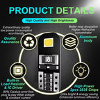 10/20x Car LED Bulb T10 W5W LED Signal Light Canbus 12V 6000K Auto Claerance Wedge Side Reverse Lamps 2835 2SMD White No Error