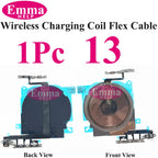 Wireless Charging Coil NFC + Power Volume Flex Cable for iPhone 14 14 Plus 15 15 Pro Max 16 – WPC Charging Antenna