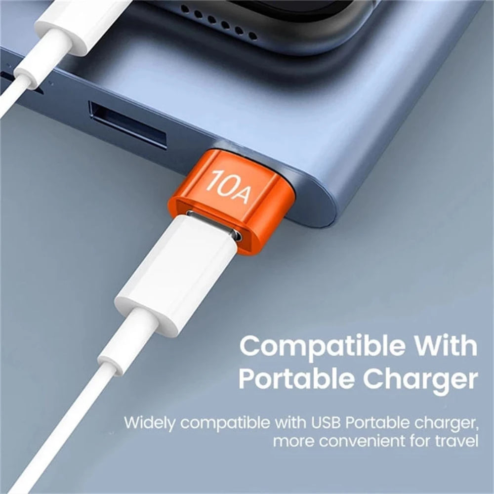 10A USB 3.0 To Type C Mini Fast Transfer USB Type C Female To USB PD Adapter Suitable for Mobile Computer Car Charger Converters