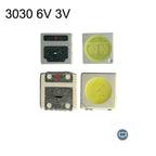 50PCS 100PCS Biggest LED Chip LED Backlight  3030 6 V 2W 1W 3V 1.5W Cool White Cold White For LCD TV Repair