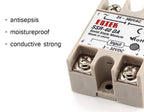Solid State Relay SSR DA Single Phase 10A 25A 40A 60A 80A 100A 3-32VDC Input 24-380VAC Output for PID Temperature Control