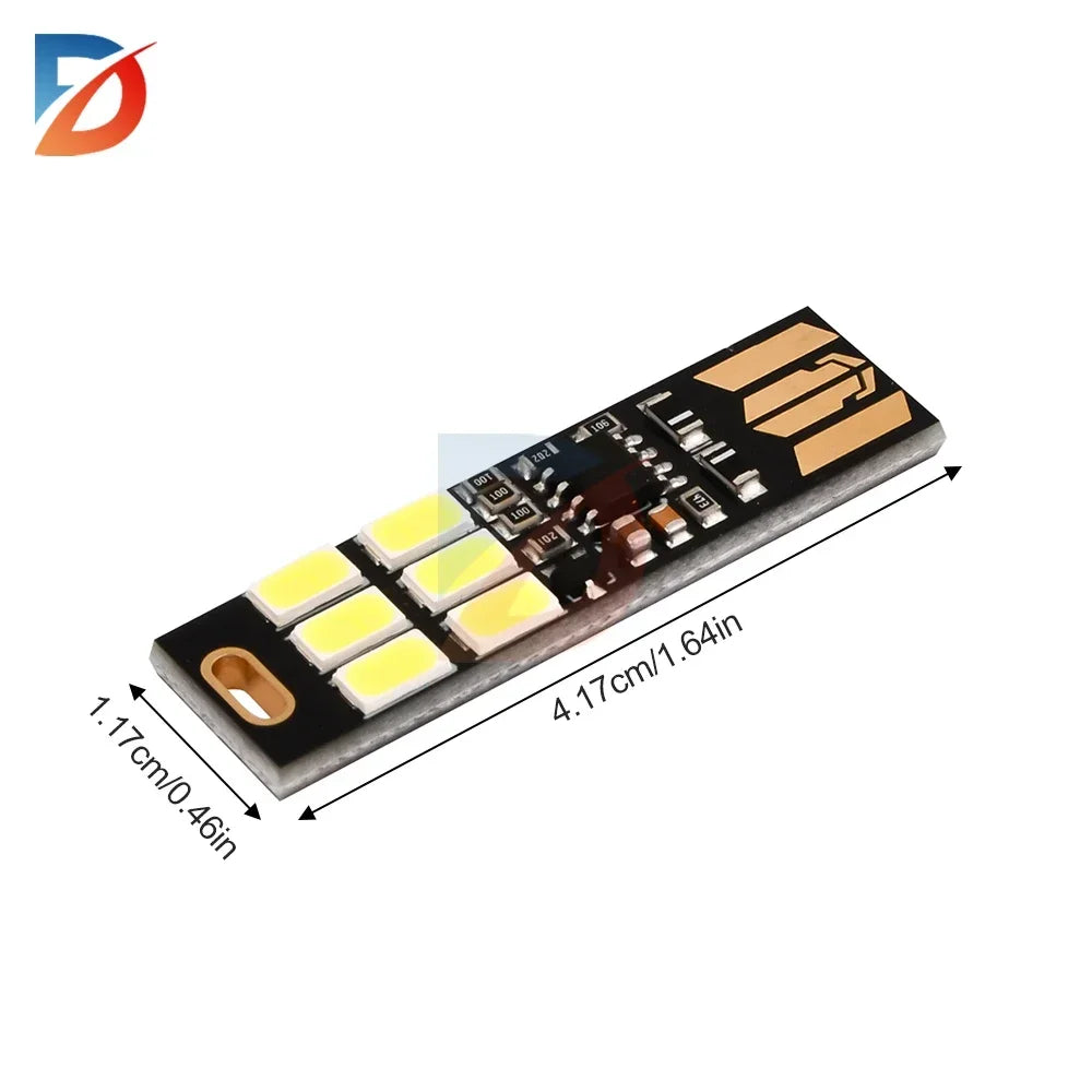 10/5/1PCS Mini 5730 USB Night Light 6 LED Light 5V Touch Sensor Dimmable for Power Bank Computer Laptop Book Reading Table Lamp