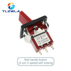 1PCS SH T80-R Series Mini Paddle Toggle Switch Square Snap-in Panel Mount 5A/125VAC